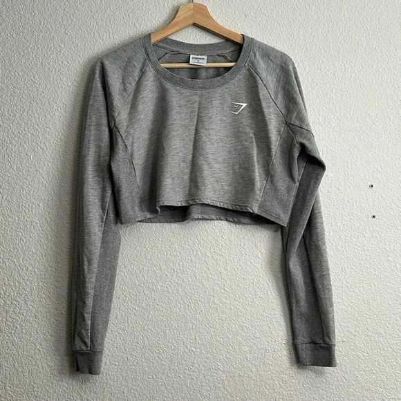 Gymshark Tops - Gymshark Cropped Training Long Sleeve Sweater Shirt Womens Size Medium